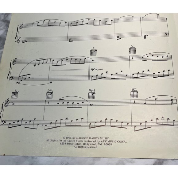 The Homecoming Vintage Piano Sheet Music by Hagood Hardy 1975 - Picture 3 of 4